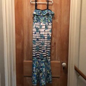 Justice Long Dress with Flowers